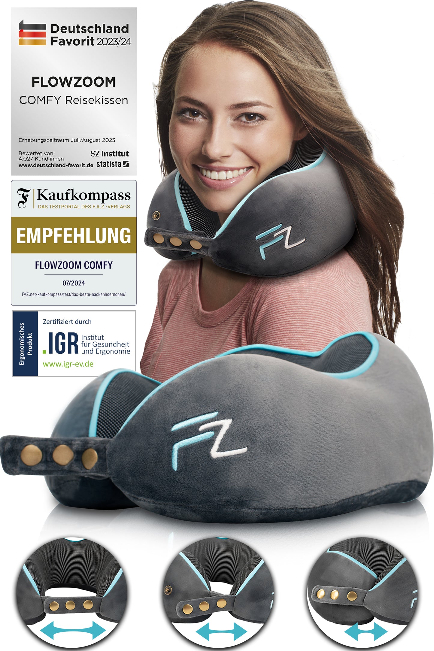 COMFY Reisekissen FLOWZOOM