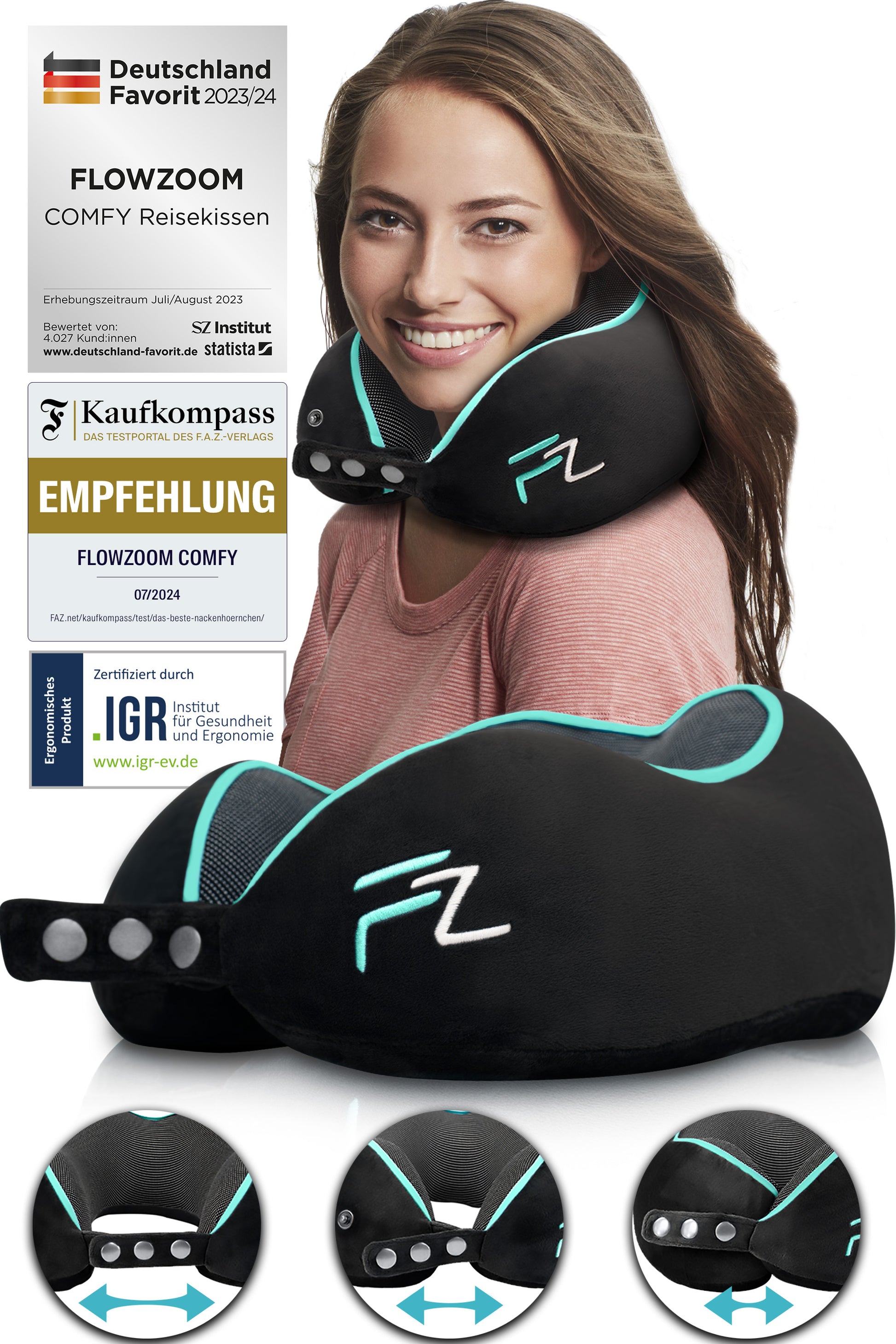 COMFY Reisekissen FLOWZOOM