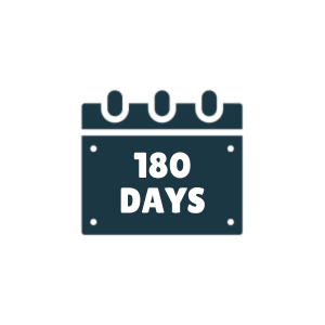 180 days return icon