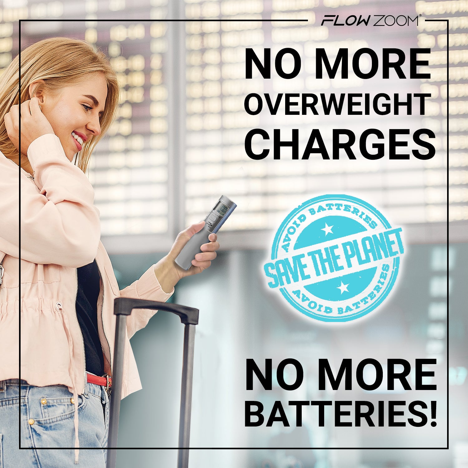 No overweight fees scale for luggage